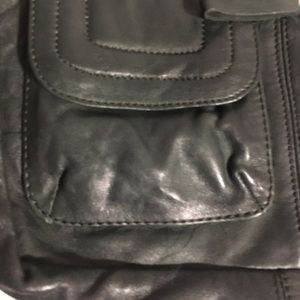 Danier leather hunter green crossbody bag excellent condition